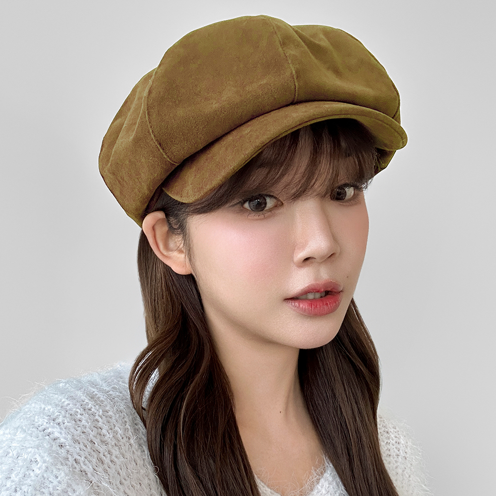 벨벳 헌팅캡 여성 가을 겨울 팔각모 헌팅캡 빵모자 뉴스보이캡 - 상세 이미지 4