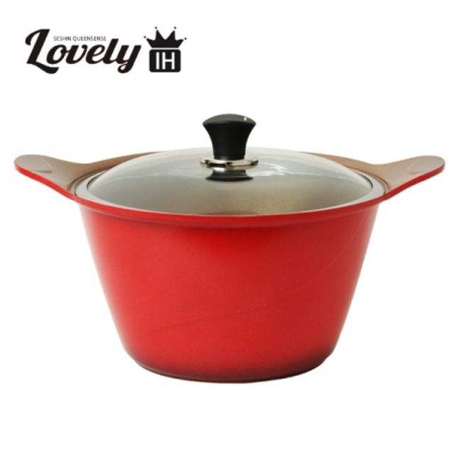퀸센스 러블리 IH 세라믹 곰통 곰솥 28cm 인덕션겸용 - 상품 이미지