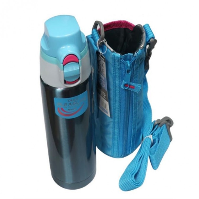 피콕 보온병 물병 텀블러 보냉병 하늘색 500ML - 상품 이미지