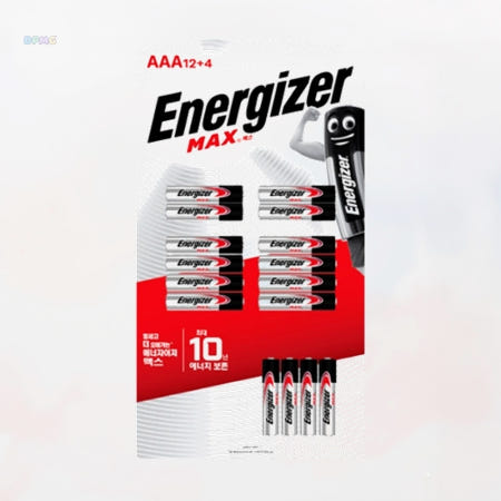 [단풍협력사]에너자이저 알카라인 건전지 배터리 맥스 AAA 12플러스4 16개입 10개입