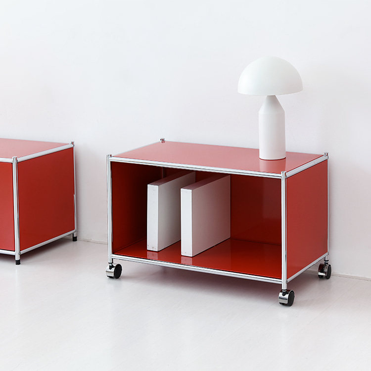 심플리 이동식 수납박스/사이드테이블 BC259 레드 9437.2450