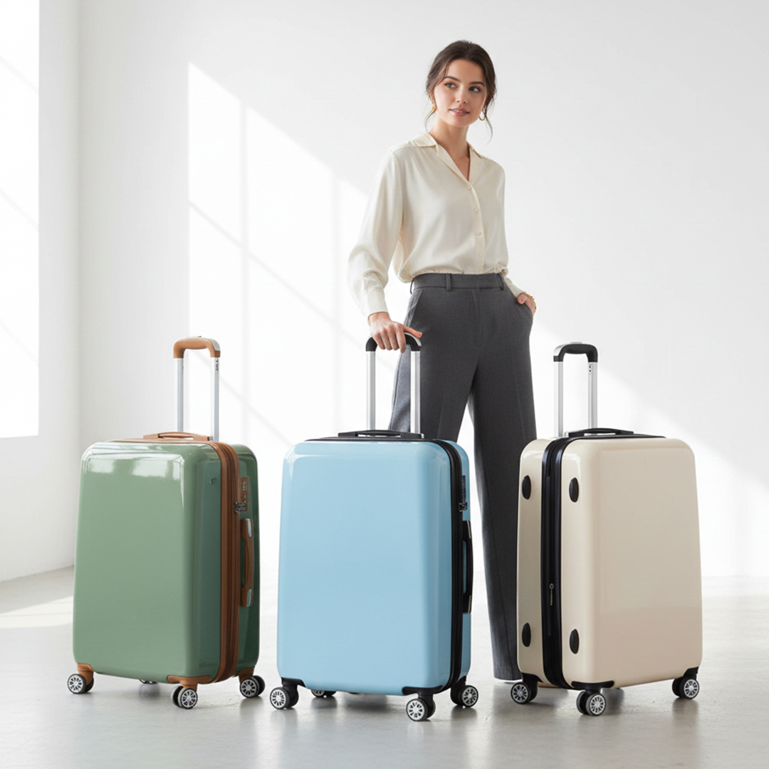 4중압축PC 확장형 캐리어 명품 승무원 기내용 미니 60cm(24인치), LINT GREEN - 상세 이미지 2