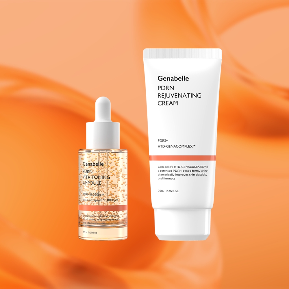 제나벨 PDRN 회복 2종세트 (비타토닝앰플 + 자생크림) 제품 이미지