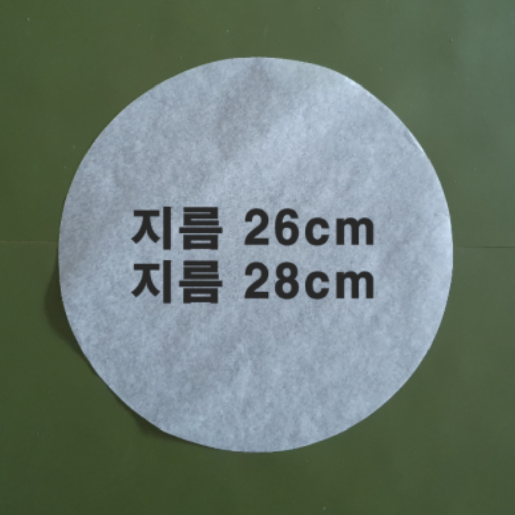 원형종이호일 지름26cm 28cm 400장1000장 불판,접시받침용,후라이팬용 - 상품 이미지