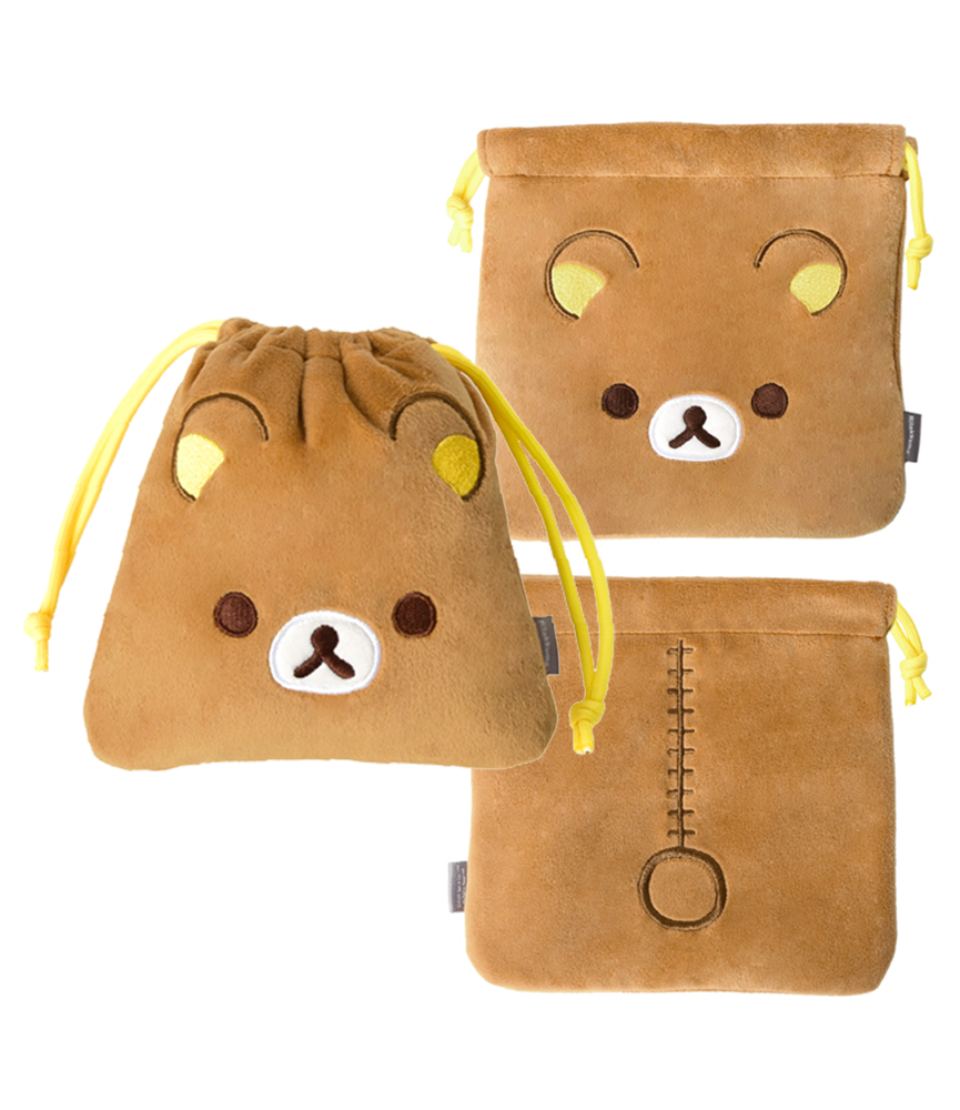 [예약판매] 리락쿠마 조리개 파우치 소품 캐릭터 산엑스 브라운 굿즈 제품 이미지