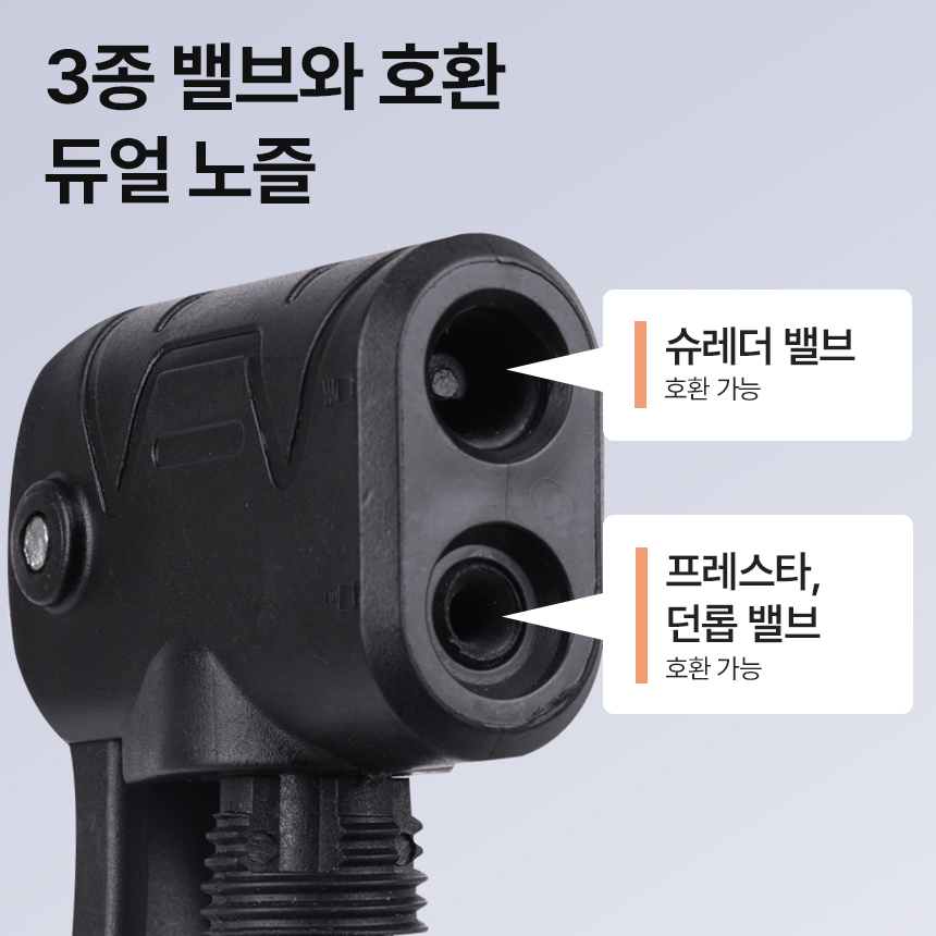 아이워너 풋 에어펌프 GP-150F 휴대용 공기주입기 3in1 노즐 게이지 자전거 축구공 튜브 이미지 6