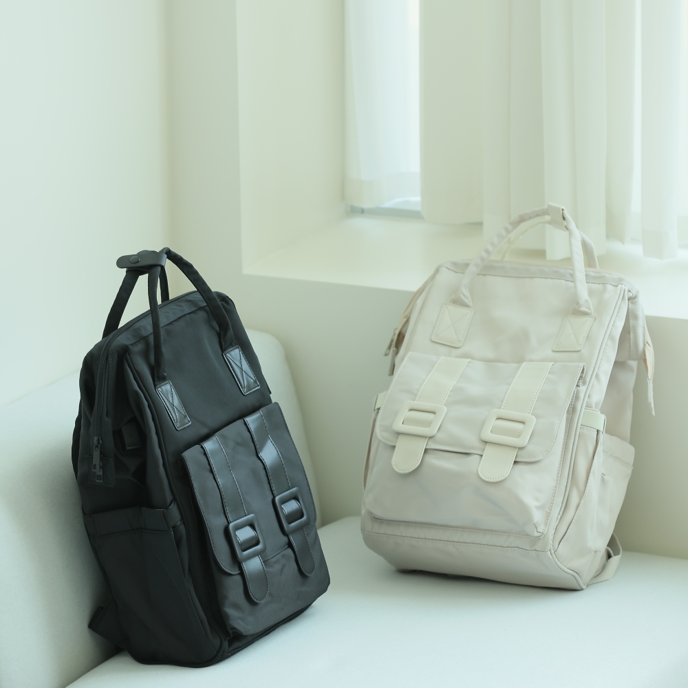 [아기이름각인] 엘리니아 가벼운 국민 기저귀가방 백팩 기저귀 백팩 아기 아이보리화이트