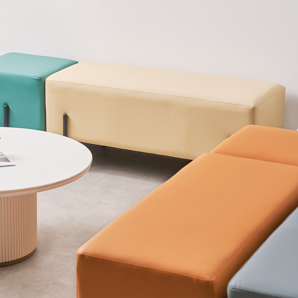 디부 편한 식탁 벤치의자 실리콘 가죽 긴의자 아이보리