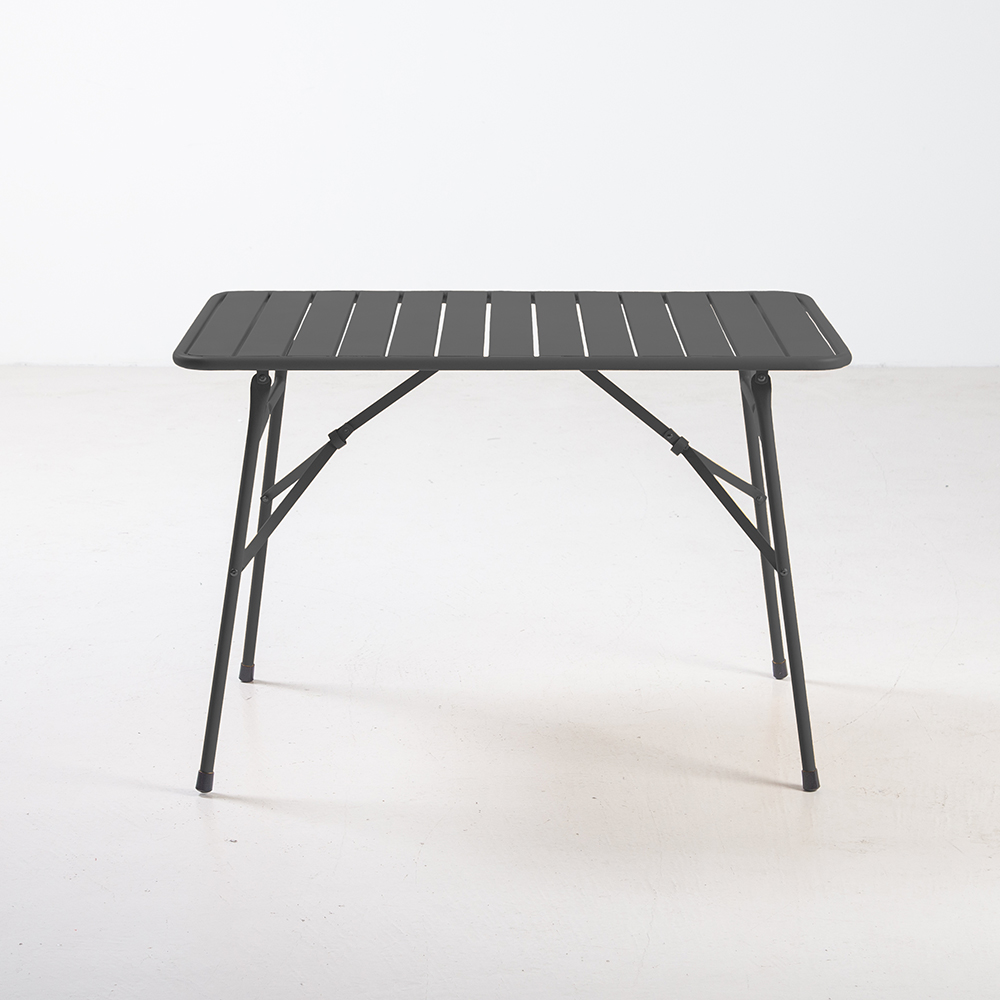 바젤 야외용 철제 접이식테이블 카페 테라스 1100x700mm, 차콜 - 상품 이미지
