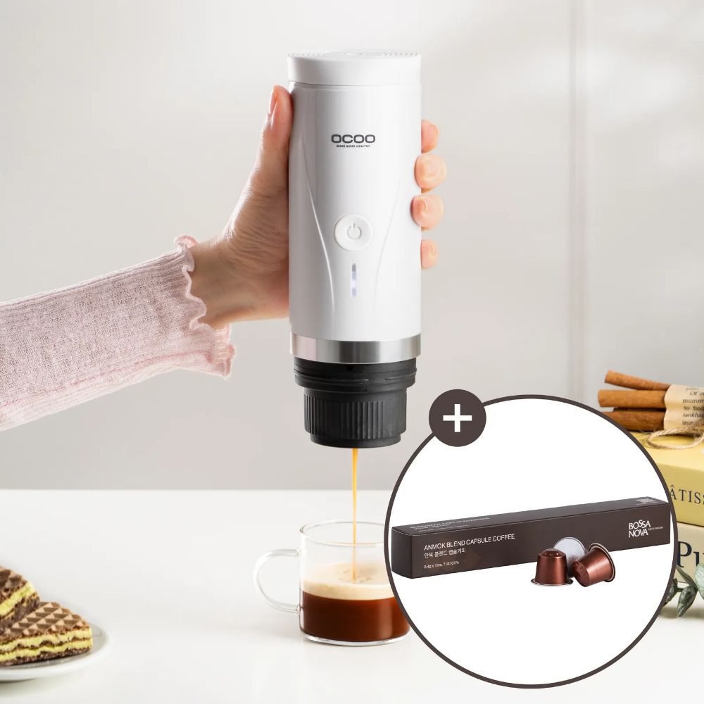 오쿠 핸드프레소 캡슐 호환 휴대용 커피 머신 OCC-EC800WH 에스프레소 메이커 제품 이미지