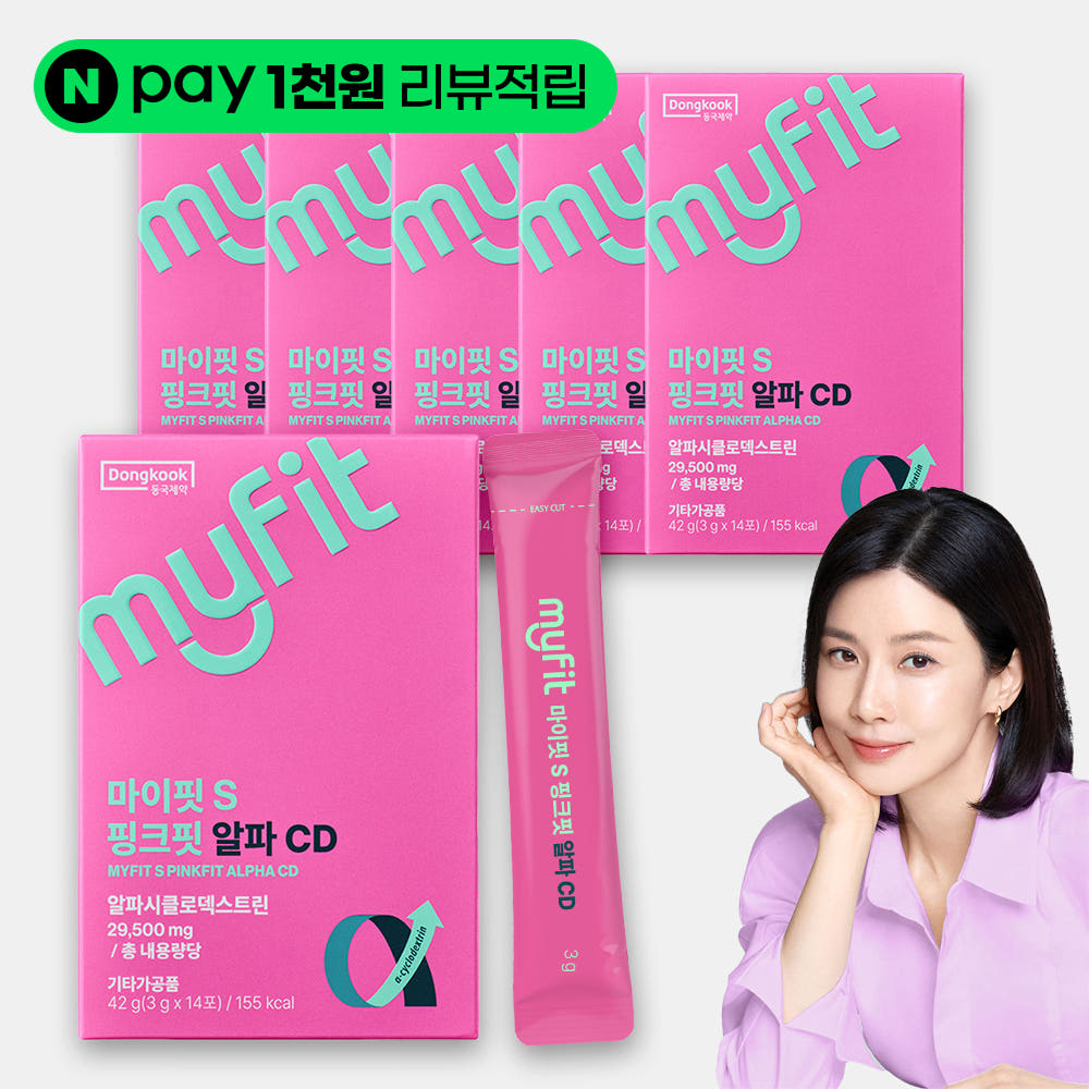 [3+3] 동국제약 마이핏S 알파CD 알파시디 난소화성 알파시클로덱스트린 가루 분말 14포, 6개 제품 이미지