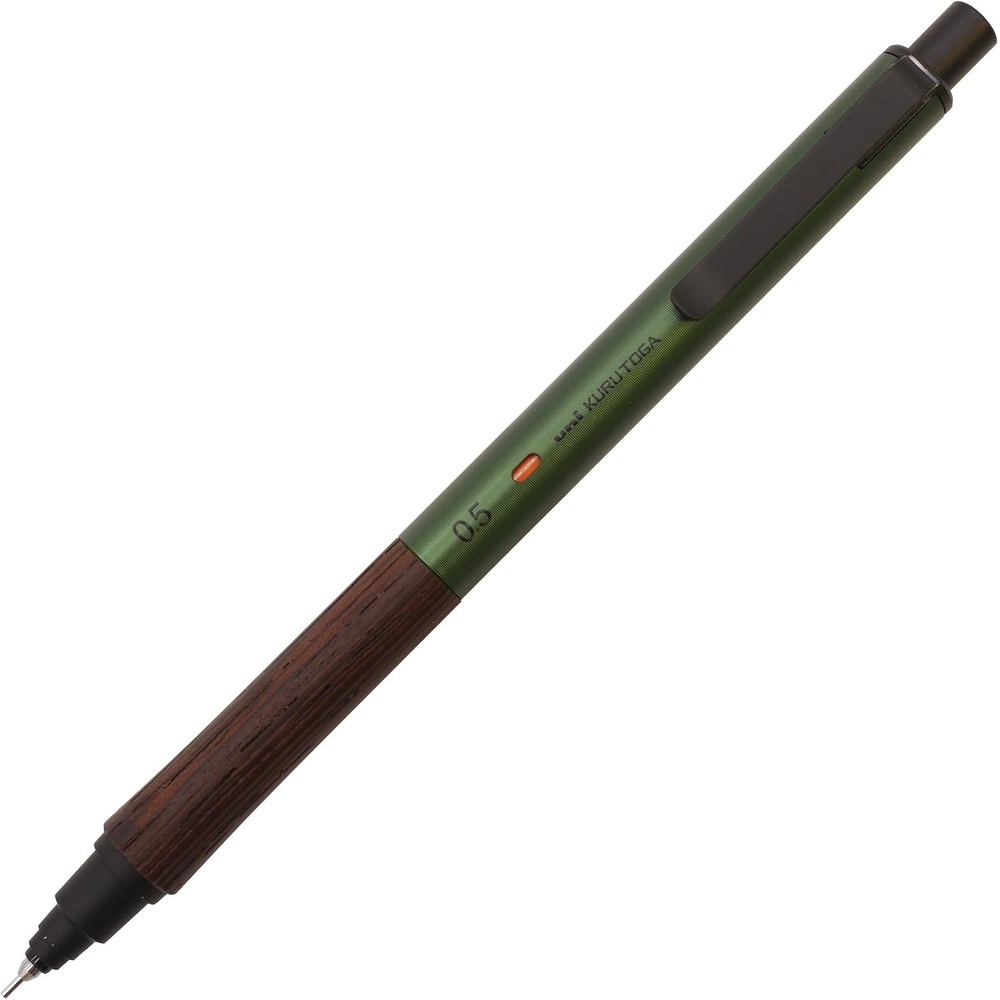 미쓰비시 연필 쿠루토가 우드 샤프펜 0.5mm 포레스트그린 M5KW1P.88 - 상품 이미지