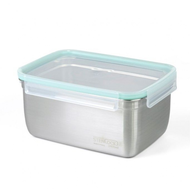 스텐락 밀폐용기 반찬통 김치통 찬기 직사각 3400ml - 메인 이미지