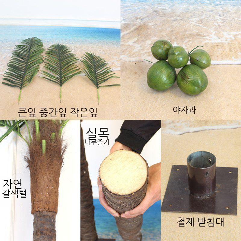 대형 인조 코코넛 나무 조화 야자수 인테리어 실내장식 인조나무 호텔 테라스 모형 야외 - 상세 이미지 5