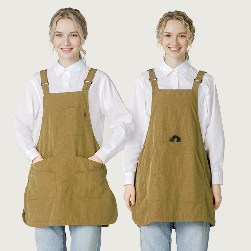 (3color)듀오데일리 원피스생활방수앞치마 카페 공방단체 가게 업소식당서빙앞치마 - 상세 이미지 2