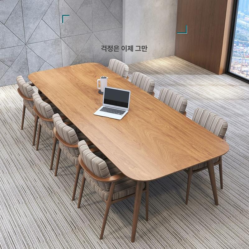 8인용 10인용 원목 회의용 카페 테이블 260x100x75 두께5cm - 상세 이미지 2