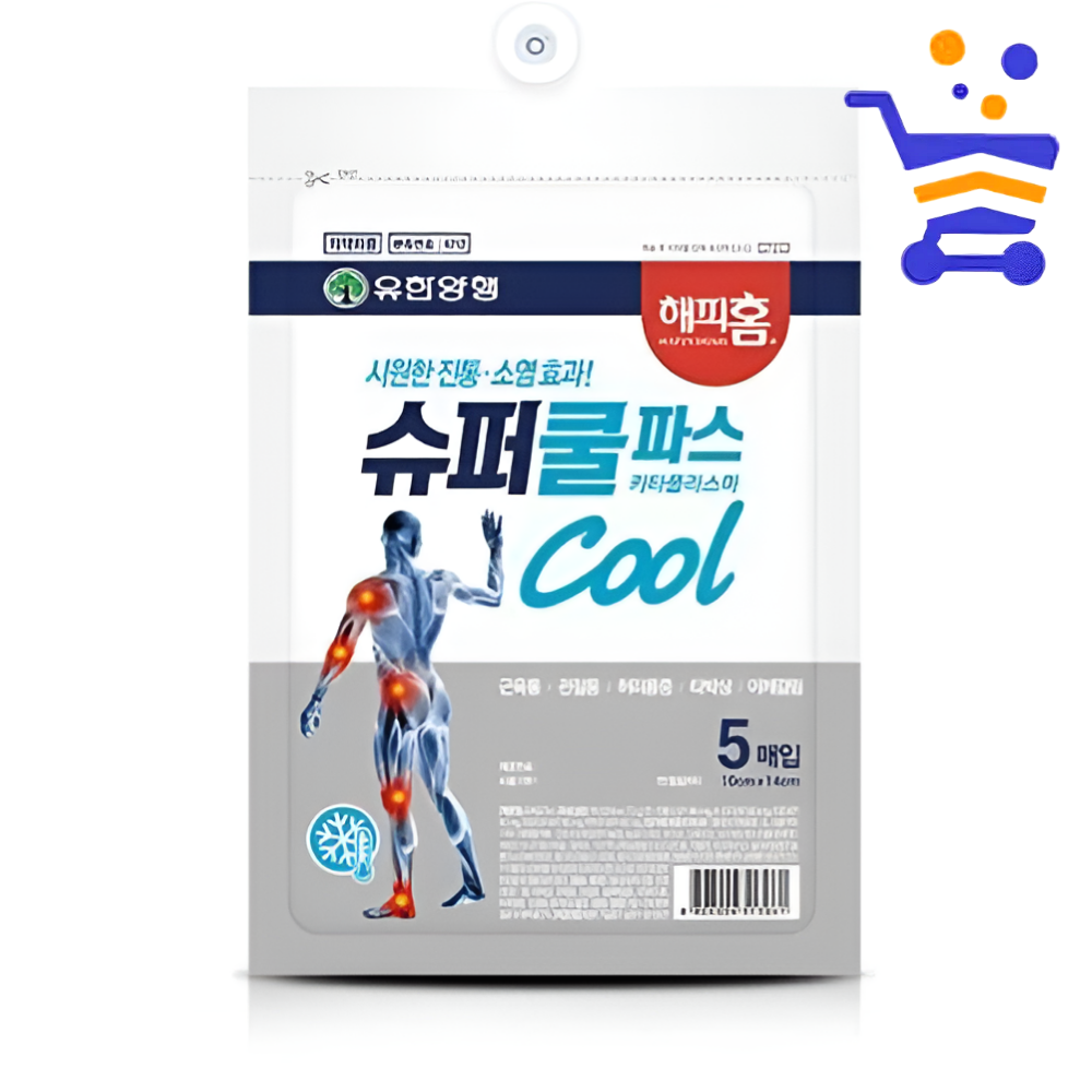 해피홈 슈퍼 쿨파스 5매입 (3061) 붙이는 파스 - 상품 이미지