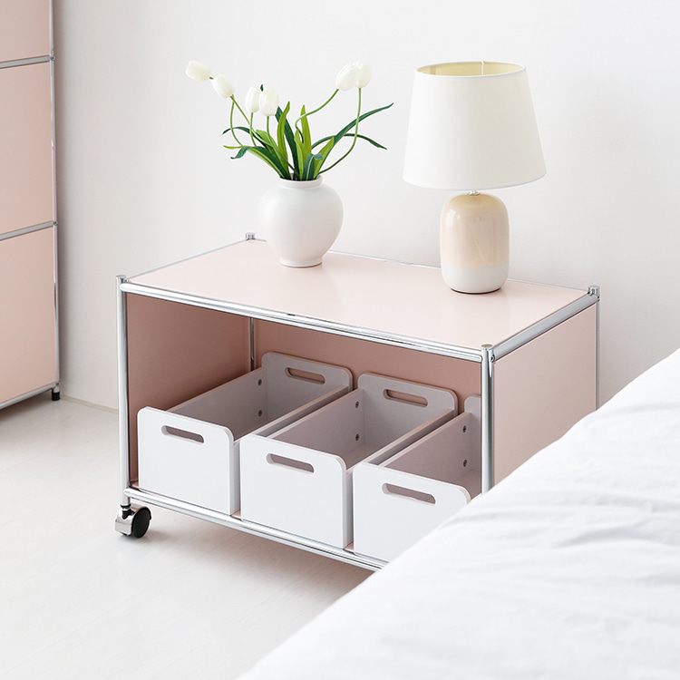 심플리 이동식 수납박스/사이드테이블 BC259 라이트핑크 6517.1869