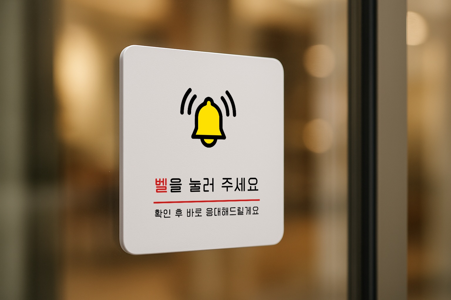 벨눌러주세요 표지판 벨 안내 안내판 표찰 안내 028 100x100 - 상세 이미지 2