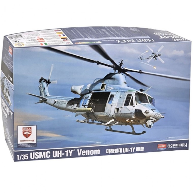 아카데미과학 미해병대 UH-1Y 베놈 프라모델 전투기 밀리터리 조립 장난감 선물 - 상품 이미지