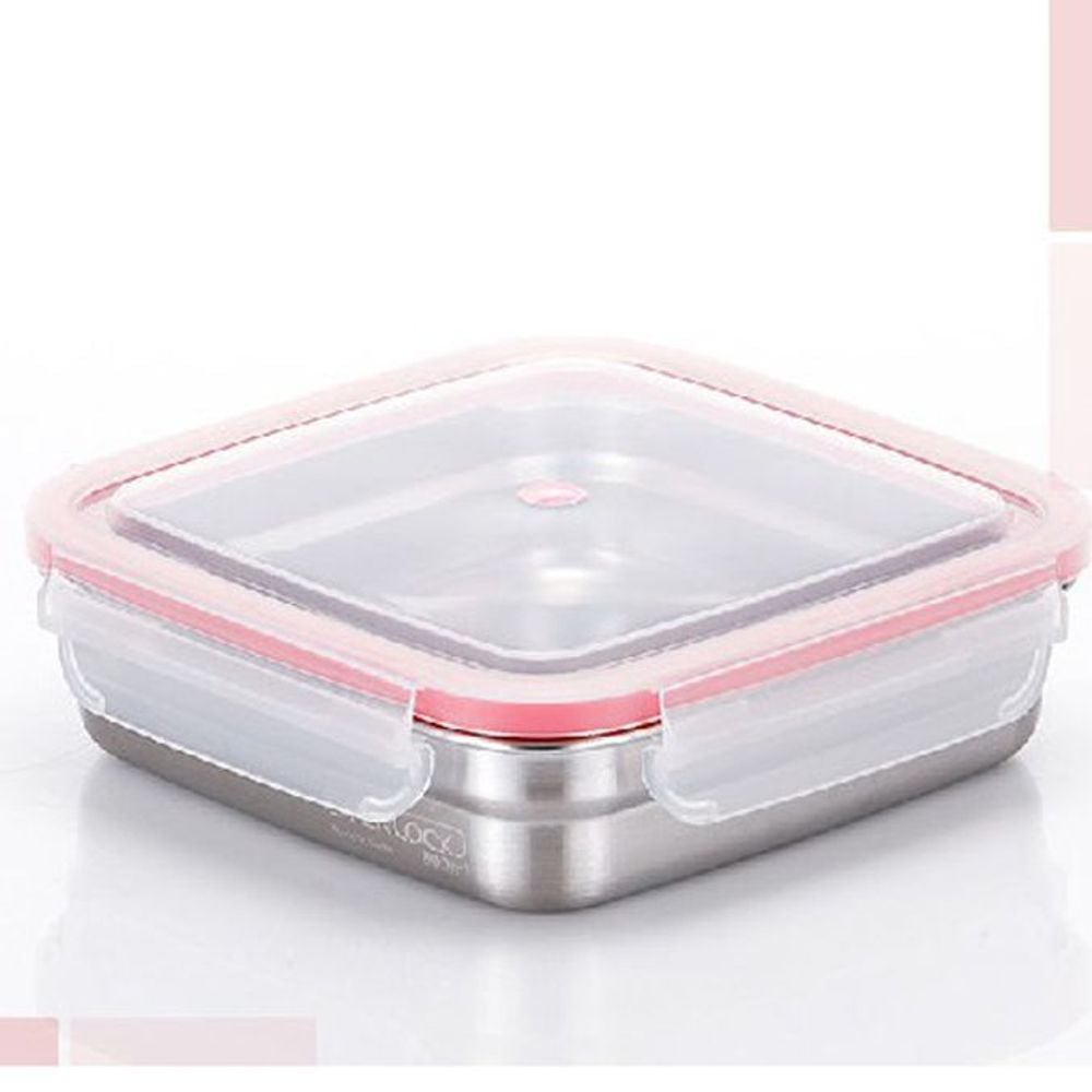 스텐락 밀폐용기 정사각 스텐 냉장고 반찬통 800ml - 상품 이미지