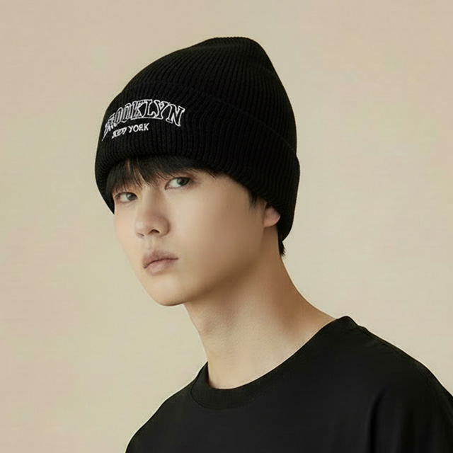 남자 여성 숏비니 대두 빅사이즈 겨울 러닝 니트 비니 모자