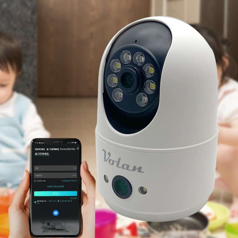 Volan 홈캠 펫캠 T4DR 실내 CCTV 보안 감시카메라 - 상품 이미지