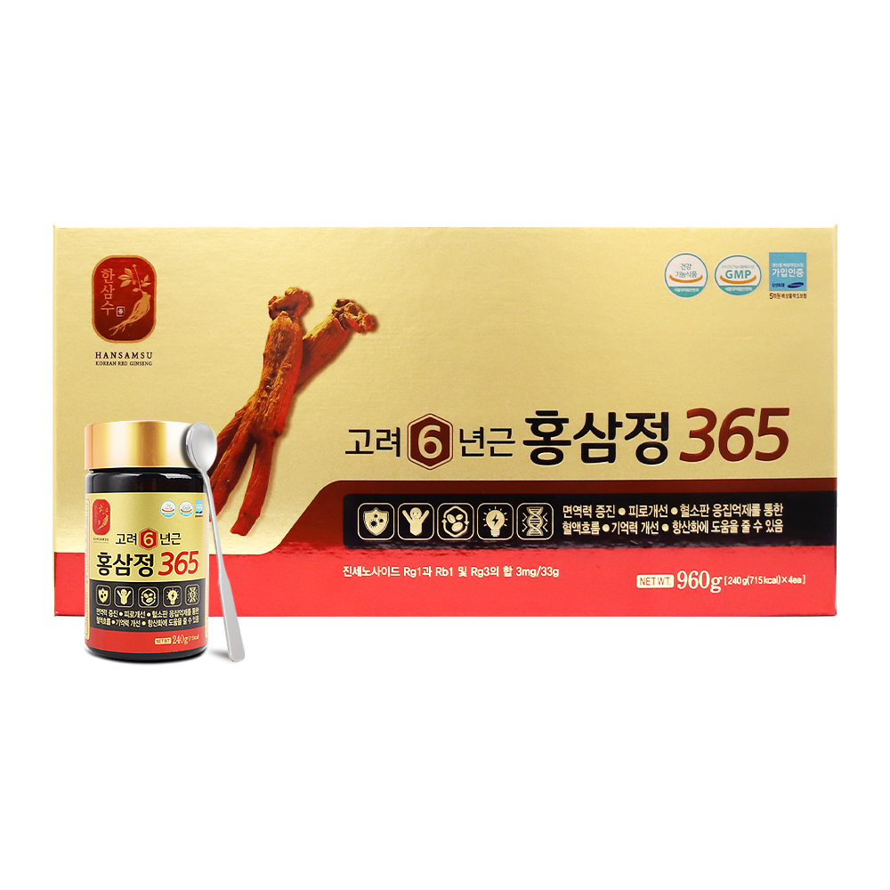 한삼수 고려 6년근 홍삼정 365 960g (240g X 4ea) - 상품 이미지