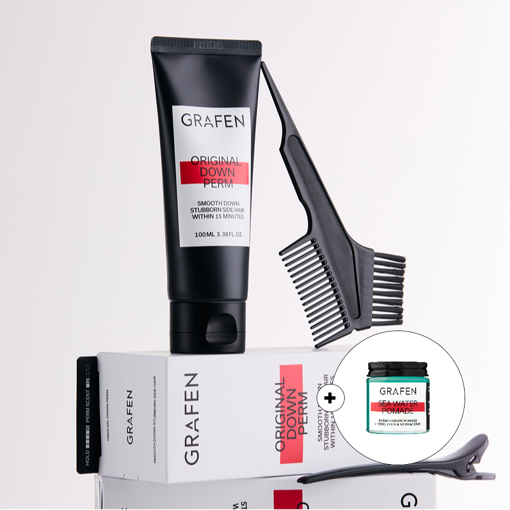 [해수포마드 본품증정] 그라펜 셀프스트레이트/다운펌/옆머리/잔머리관리 100ml, 4개