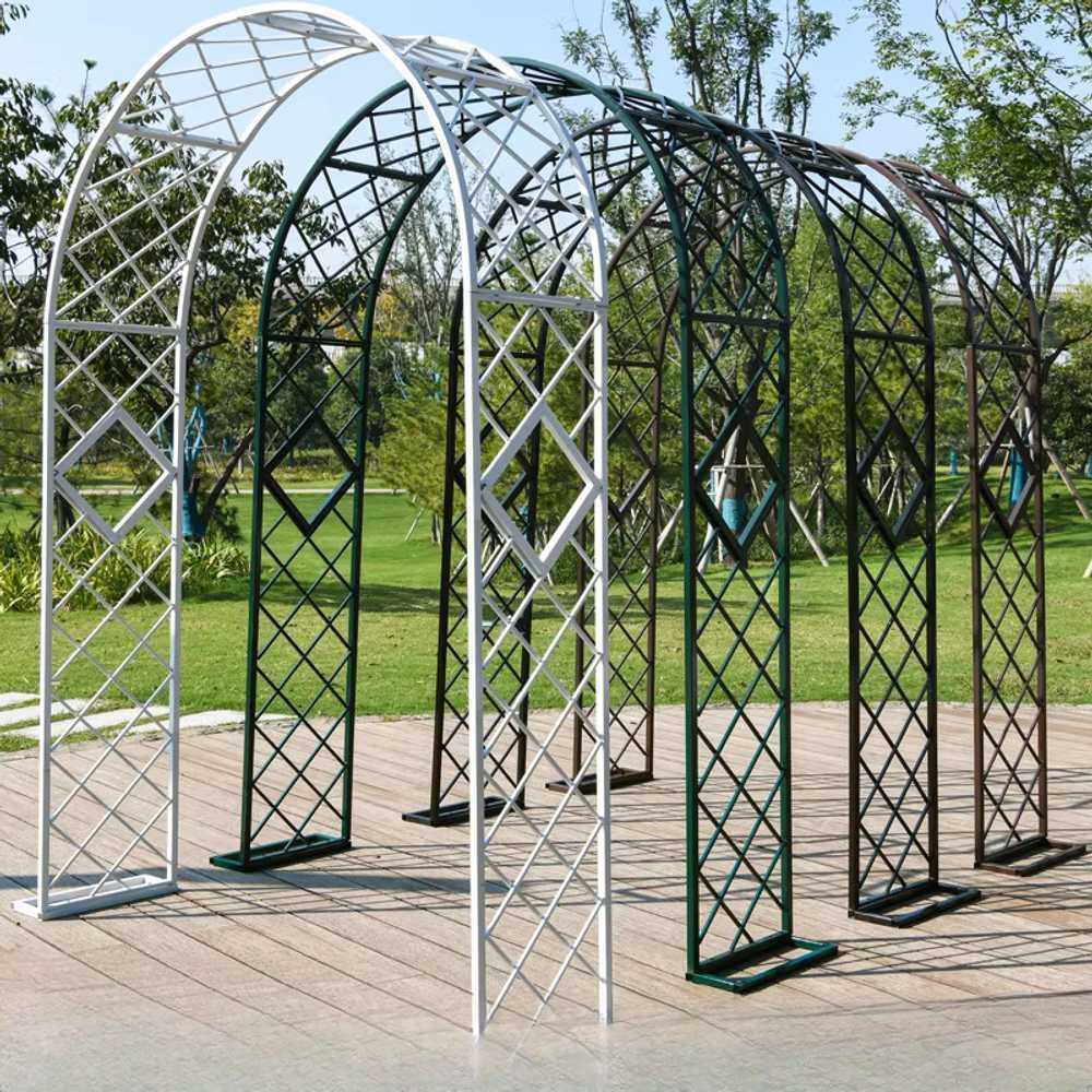 가든 넝쿨 아치 입구 장식 플랜트 트렐리스 구조물 220x230cm 그린 - 상세 이미지 4
