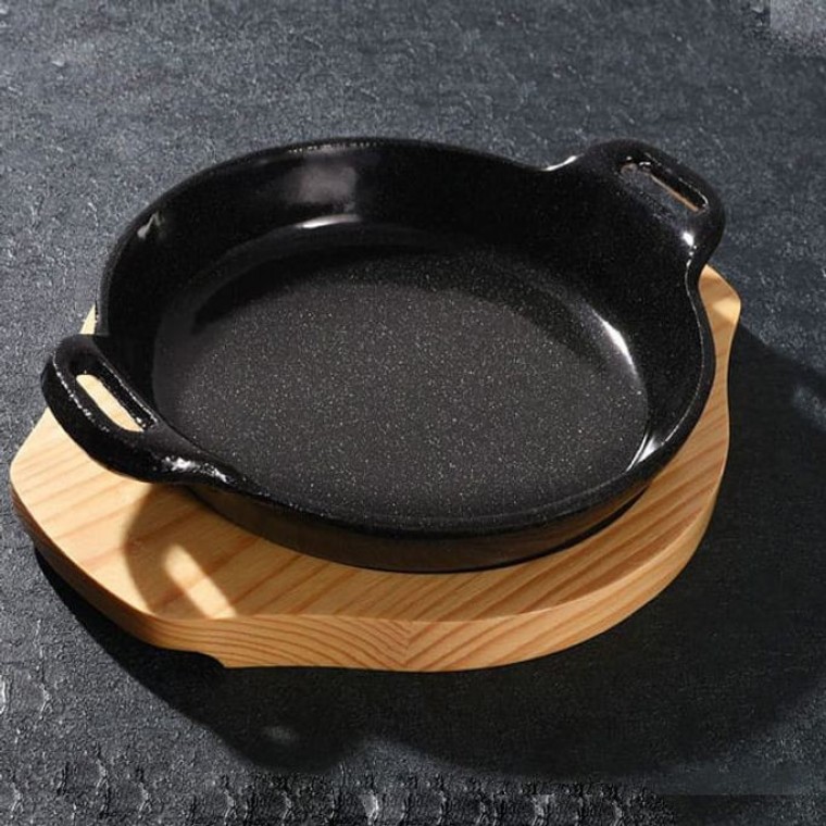 웰빙 원형 무쇠 파전판 고기불판 스테이크팬 20cm - 메인 이미지