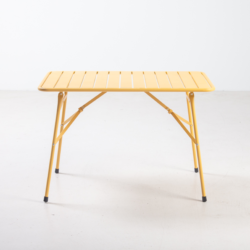 바젤 야외용 철제 접이식테이블 카페 테라스 1100x700mm, 옐로우 - 상품 이미지