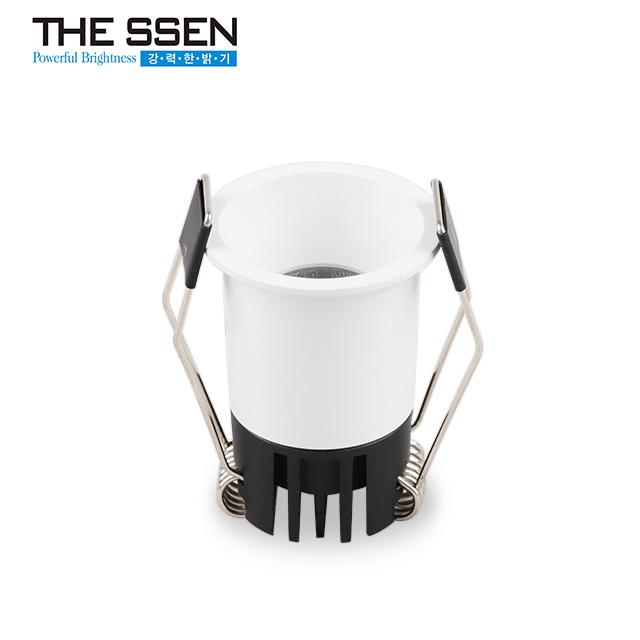 더쎈 LED 다운라이트 미랑 3.8cm(1.5인치) COB 7W 플리커로우 가구 매립등 - 상품 이미지
