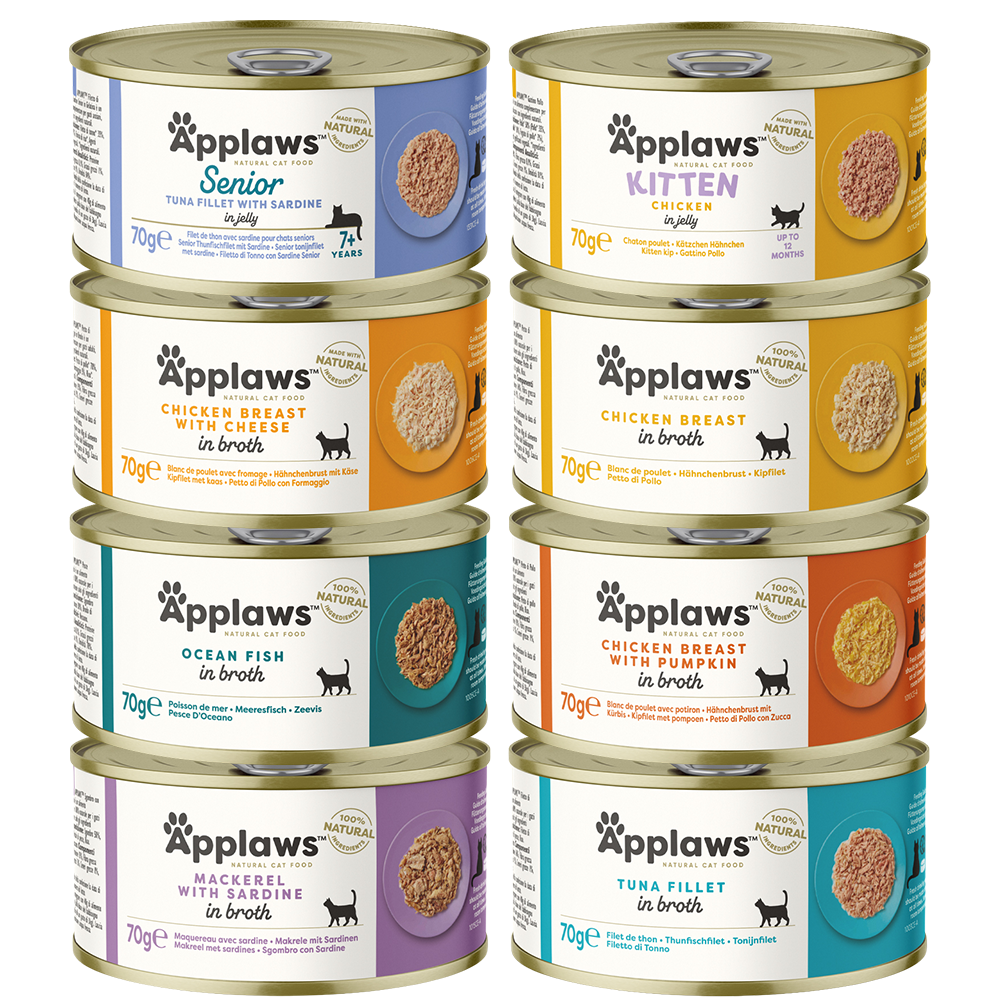 어플라우즈 고양이 캔 혼합, 70g, 8개
