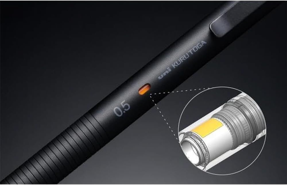 미쓰비시 연필 샤프펜슬 쿠루토가 메탈 0.5mm 팬텀그레이 313775000 - 상세 이미지 2