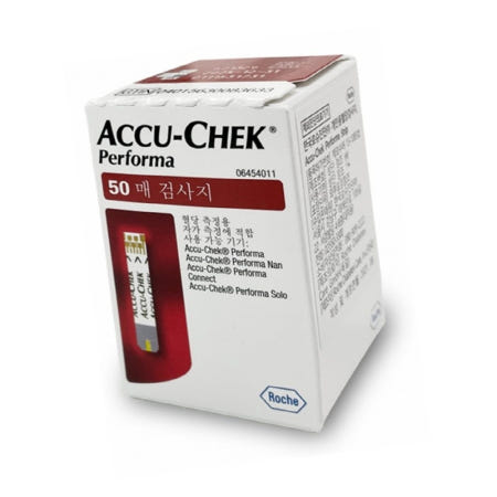 스피어협력사OEM 혈당측정시험지 아큐첵 퍼포마 혈당검사지 50P