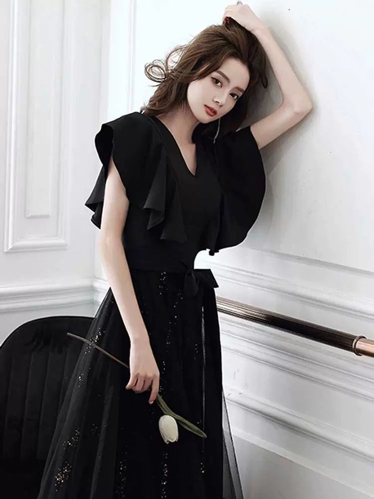 이브닝 드레스 연주복 원피스 무대의상 공연 파티 피로연 드레스 - 상세 이미지 4