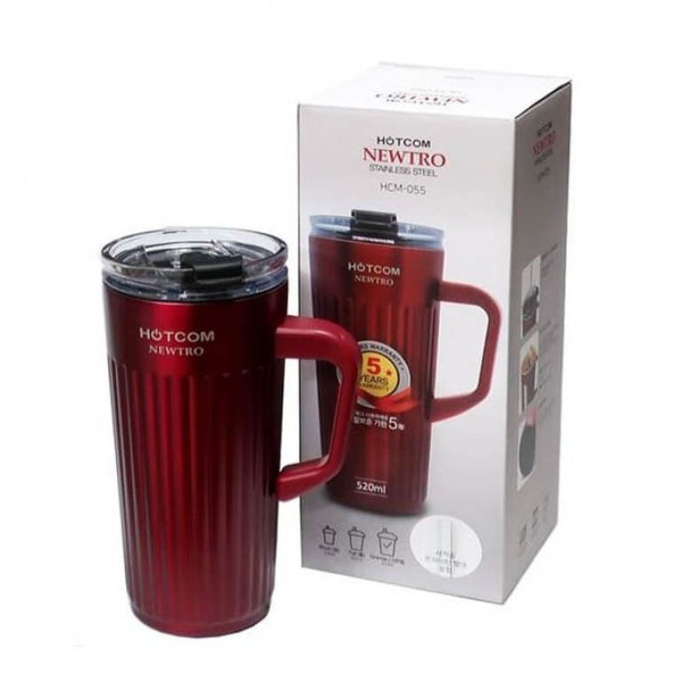 핫콤 텀블러 물병 보온 보냉 버건디 520ml - 메인 이미지