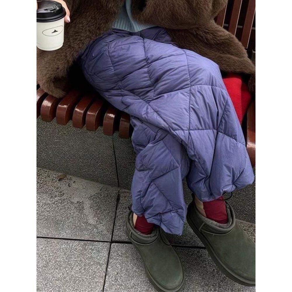 우모바지 등산 캠핑 방한복 여성 겨울작업 패딩바지 - 상품 이미지