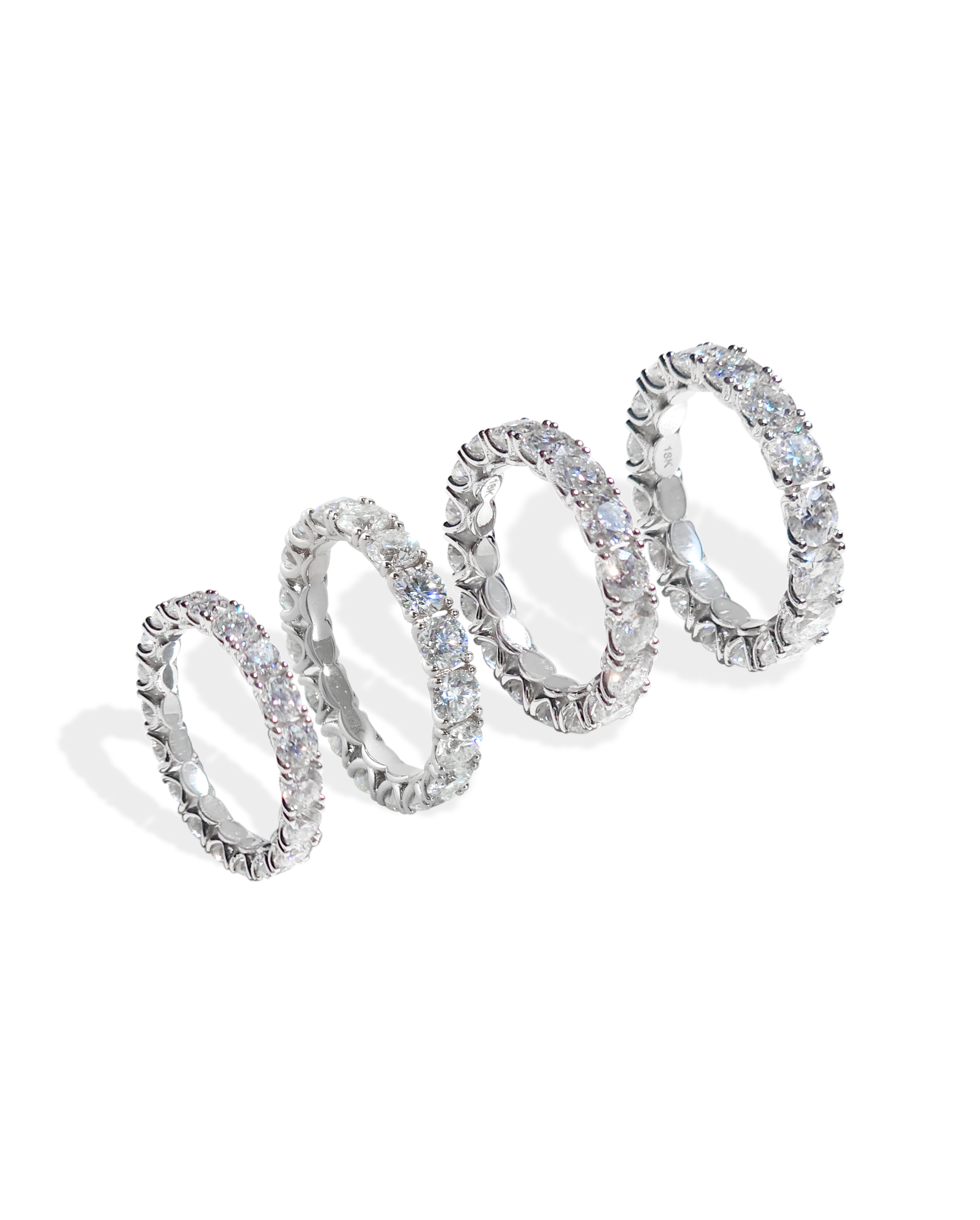 백금 랩다이아 가드링 반지 플래티넘 1부 랩다이아몬드 3mm, 3.5mm - 상품 이미지