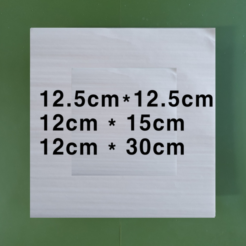사각종이호일 12.5cm x12.5cm 12cm x 15cm 12cm x 30cm - 상품 이미지
