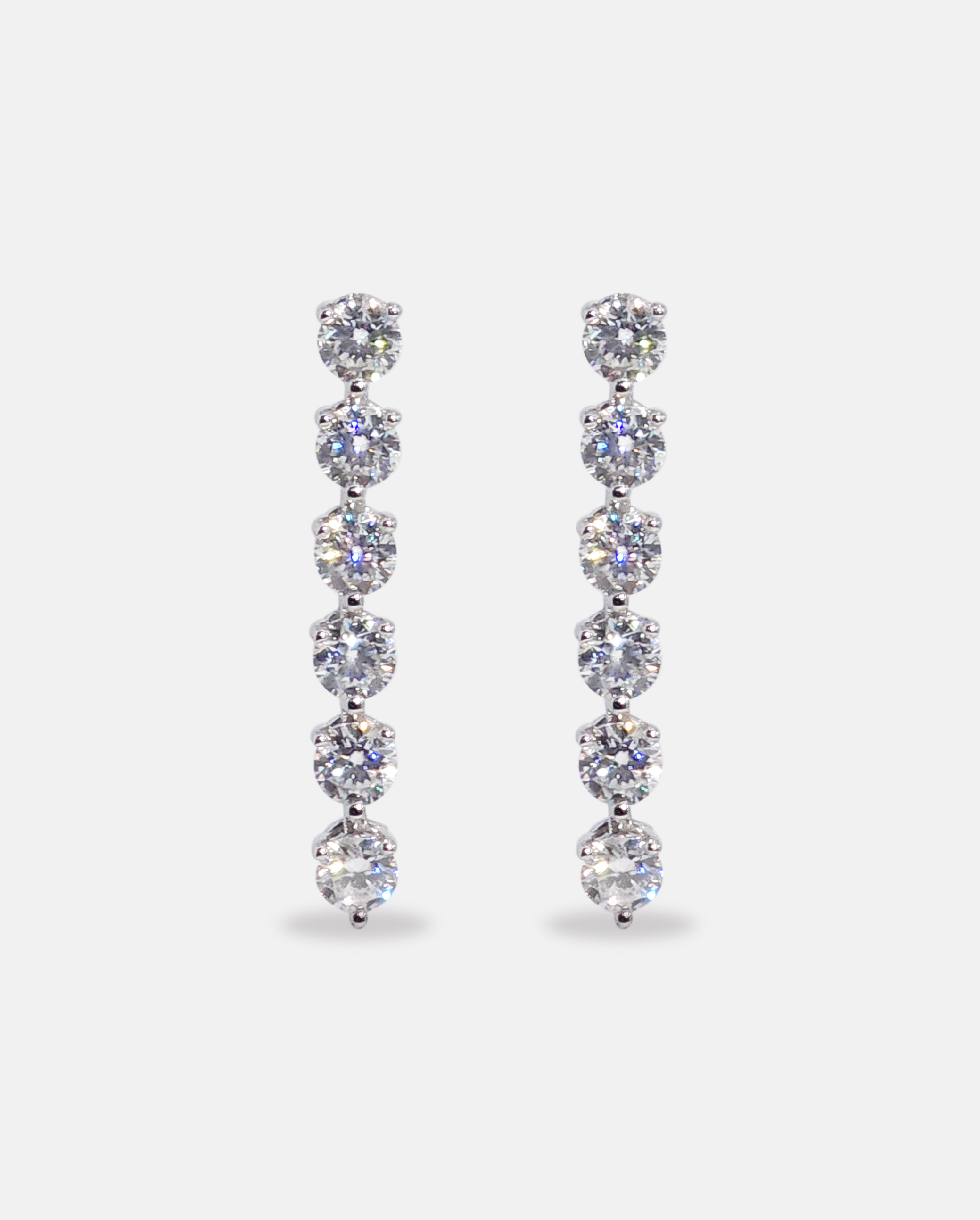 랩다이아 귀걸이 3프롱 테니스 1부(3mm) 랩다이아몬드 14k 18k - 상품 이미지