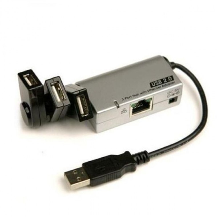 USB 허브 2.0 네트워커 공유기 스위치 USB2.0 3포트 - 상품 이미지