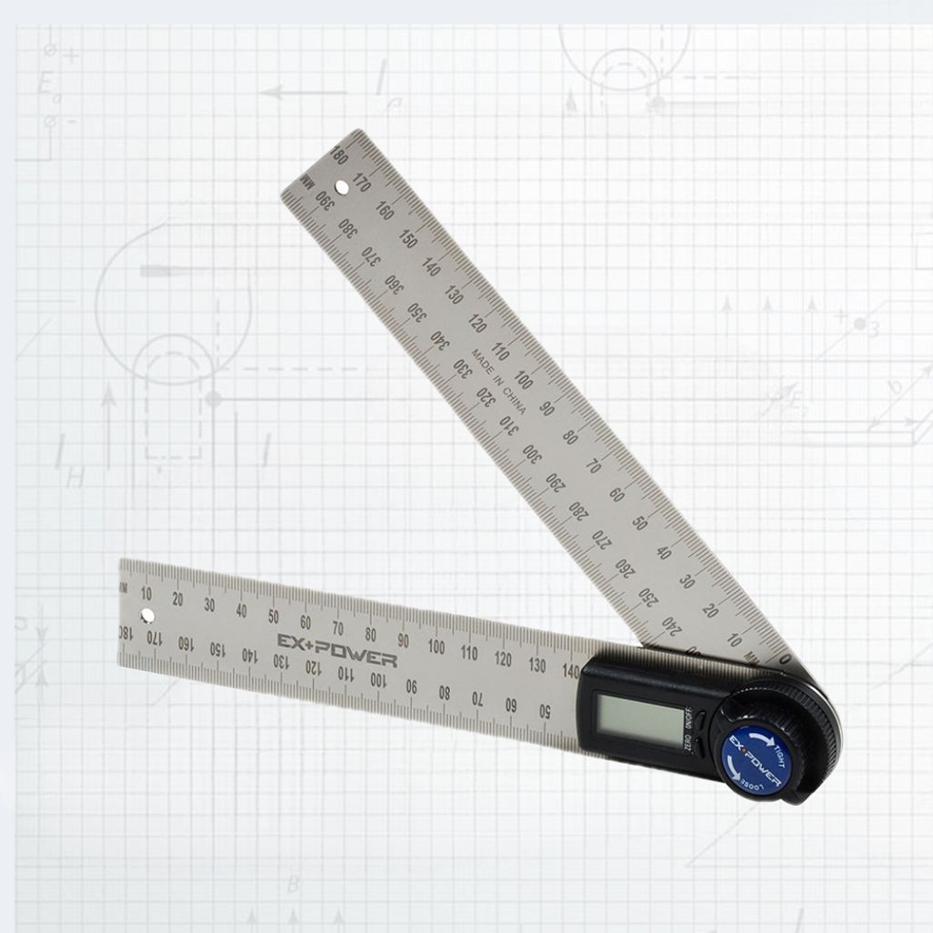 2IN1 스테인리스 200mm 스틸 각도자 디지털 인테리어 - 상품 이미지