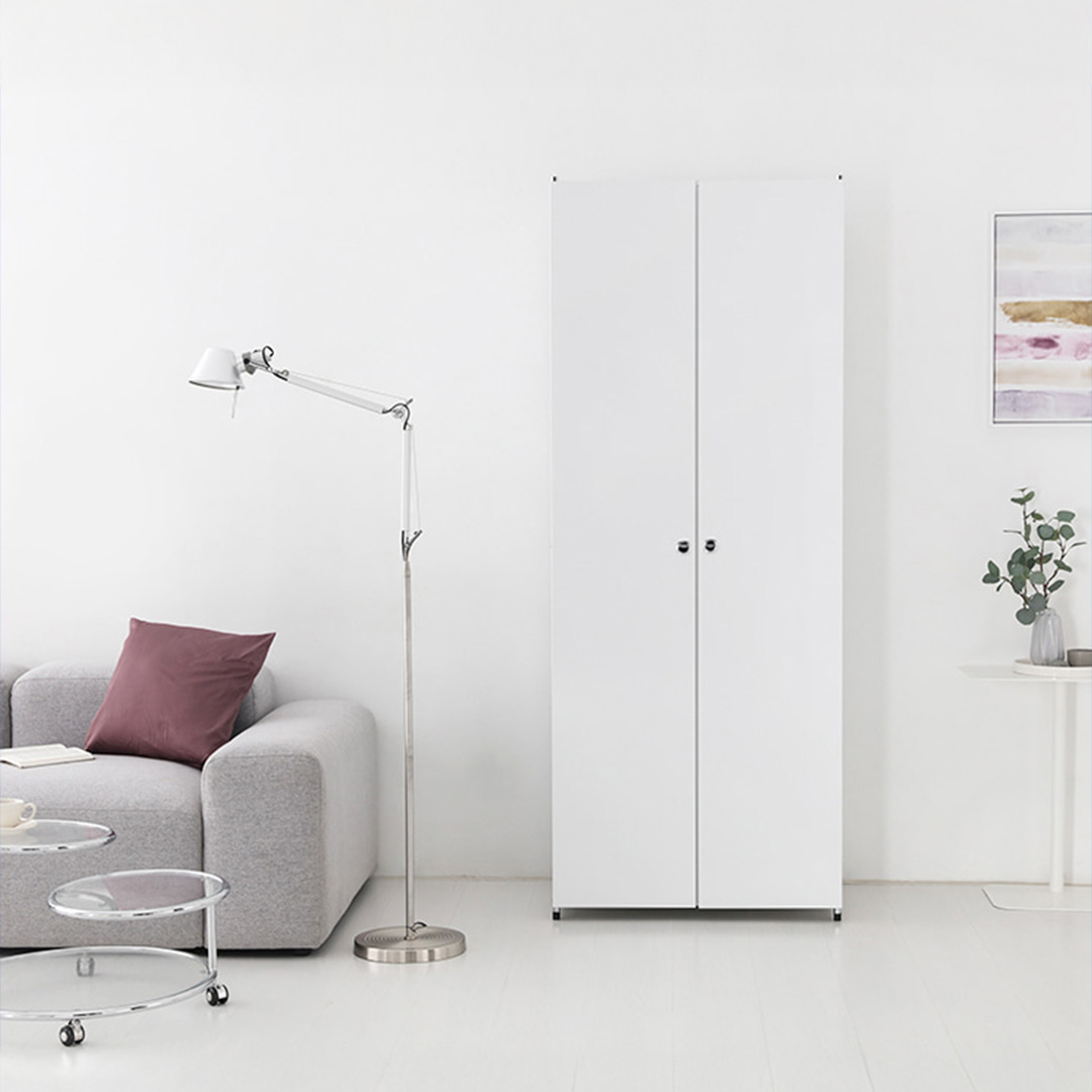 [희망일배송] 심플리 옷장 BC122 758x500x1960mm, 화이트 5737.7285 - 상세 이미지 5