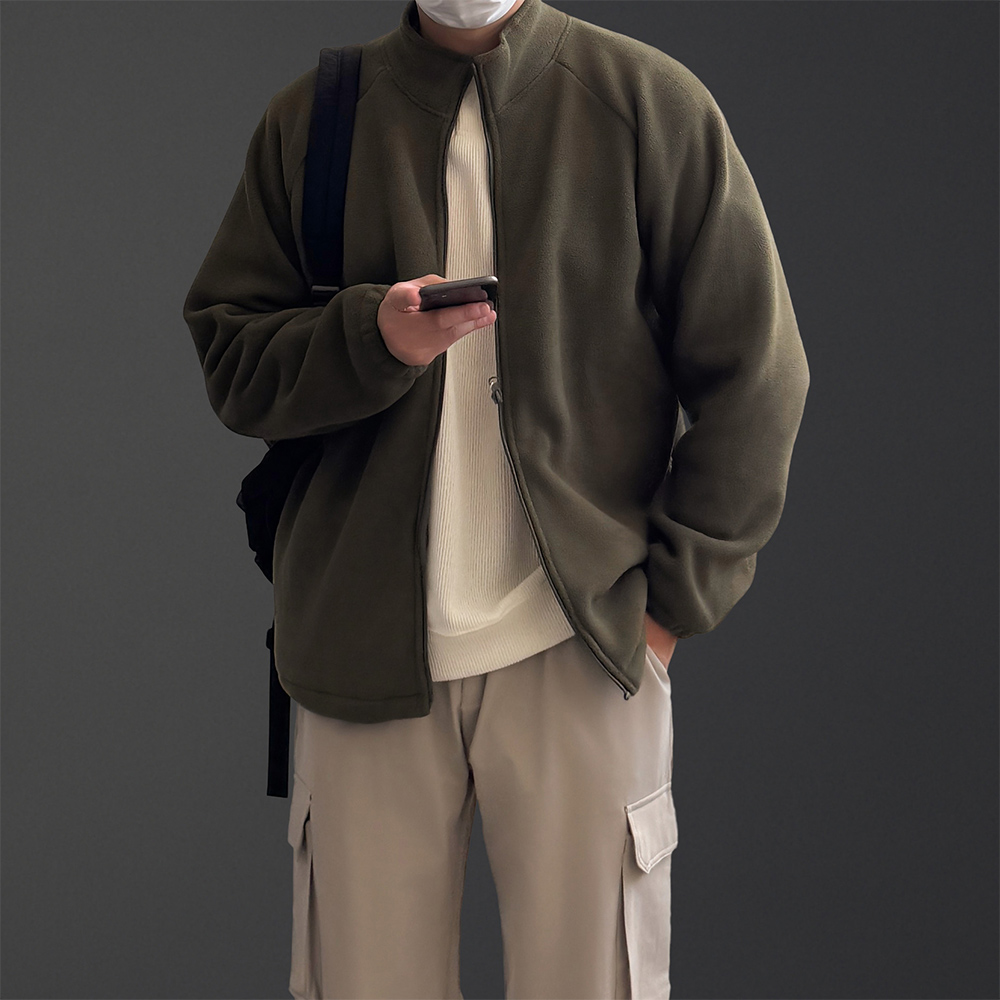 양털후리스 남성후리스집업 폴리스자켓 남자퍼자켓 - 상세 이미지 2