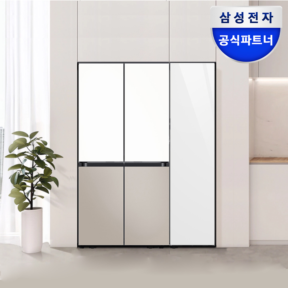 삼성전자 비스포크 키친핏 1등급 4도어+1도어 냉장고세트 RM70F64R1ZG+RZ24C59G0AP 빌트인