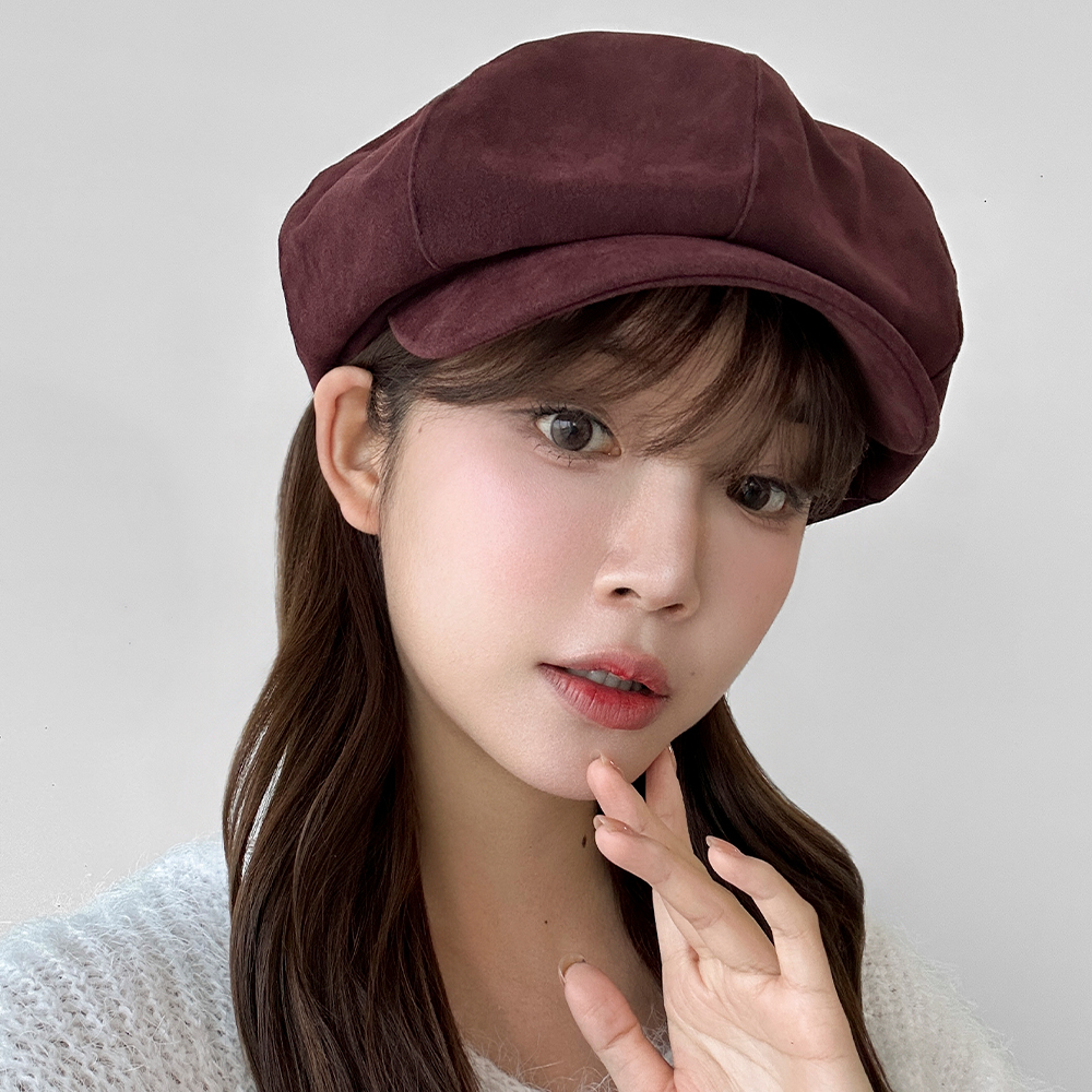 벨벳 헌팅캡 여성 가을 겨울 팔각모 헌팅캡 빵모자 뉴스보이캡 이미지 8