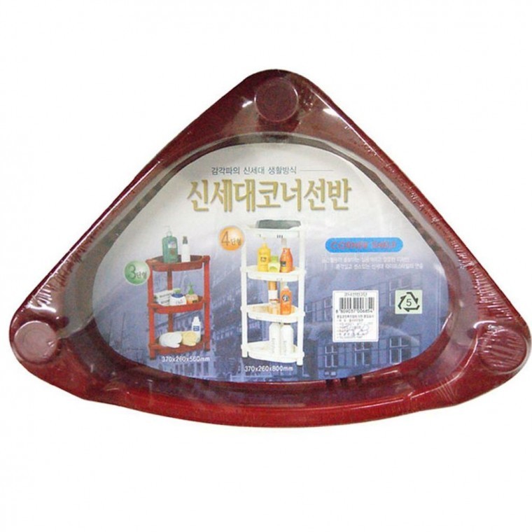 욕실 코너 선반 욕실용 샴푸랙 베란다 4단 - 메인 이미지