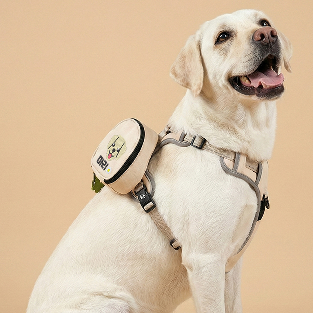 펫스츄리 강아지 가방 하네스 자수 이름표 에어백 캐릭터 XS S